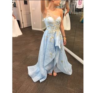 SALE! Sherri Hill - Light blue lace